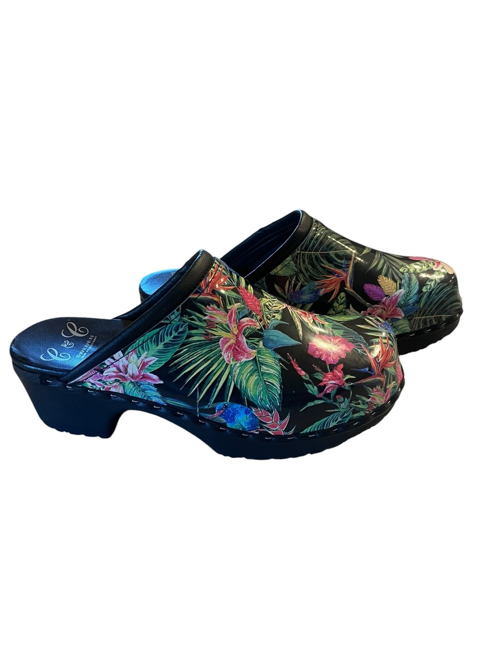 C & C Sweden Colorful Clogs, arch support, nonslip textured sole